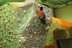 wall climbing at summit