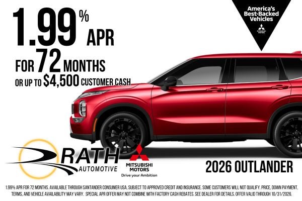1.99% APR on '26 Outlander and Outlander PHEV