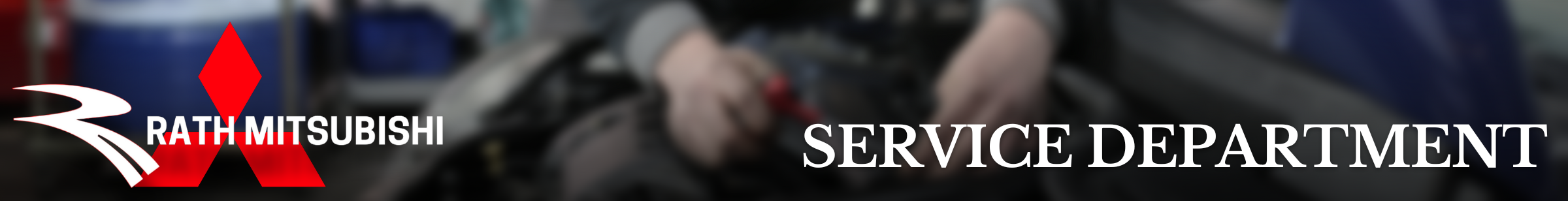 Service Department banner for Mitsubishi dealership